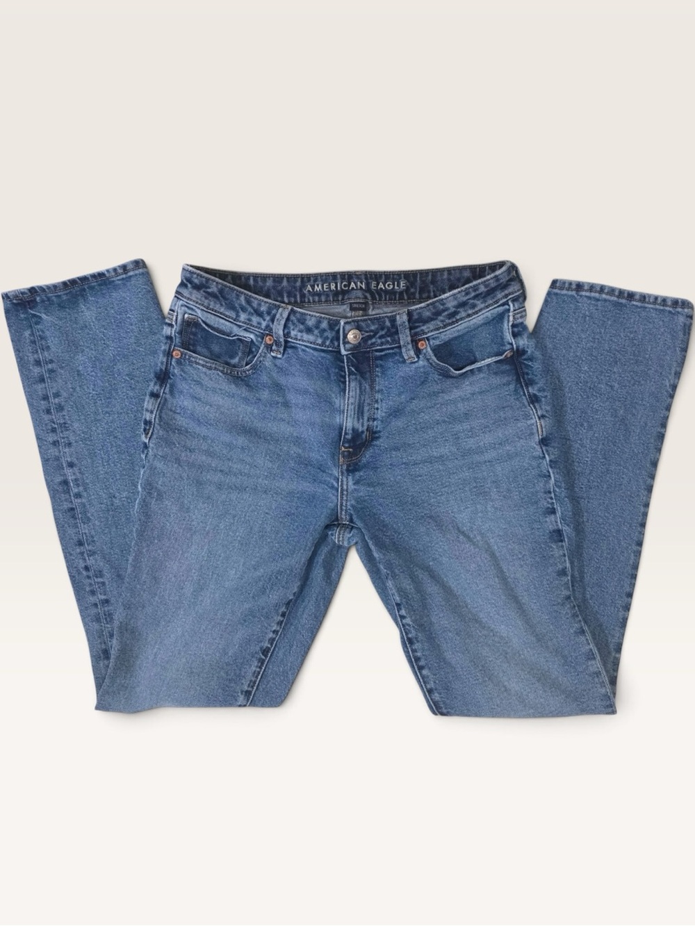 American Eagle Skinny Jeans Women’s 6 Long Medium Wash Stretch Denim